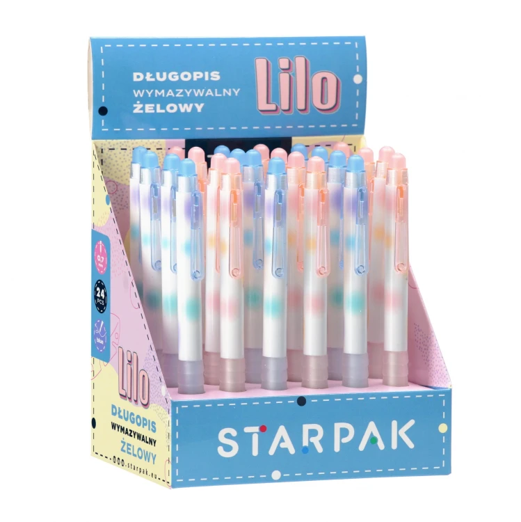 Długopis ścieralny automatyczny 0.7 Lilo display A 24 STARPAK 552681 – zdjęcie 3