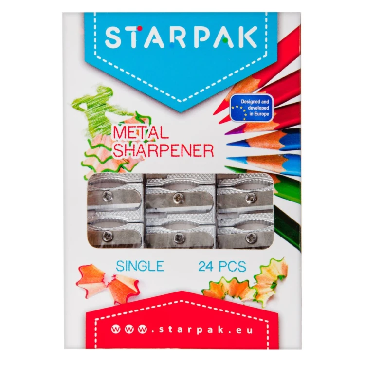 Temperówka szkolna metalowa A 24 STARPAK 413979 – zdjęcie 2