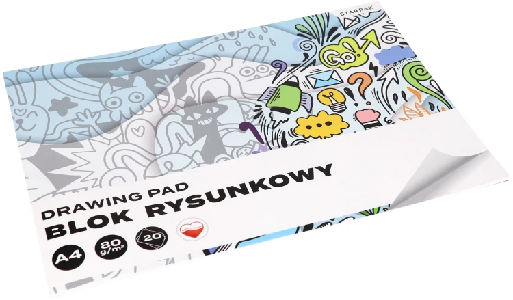 Blok rysunkowy A4/20k biały Starpak A 10 STARPAK 587745 – zdjęcie 2