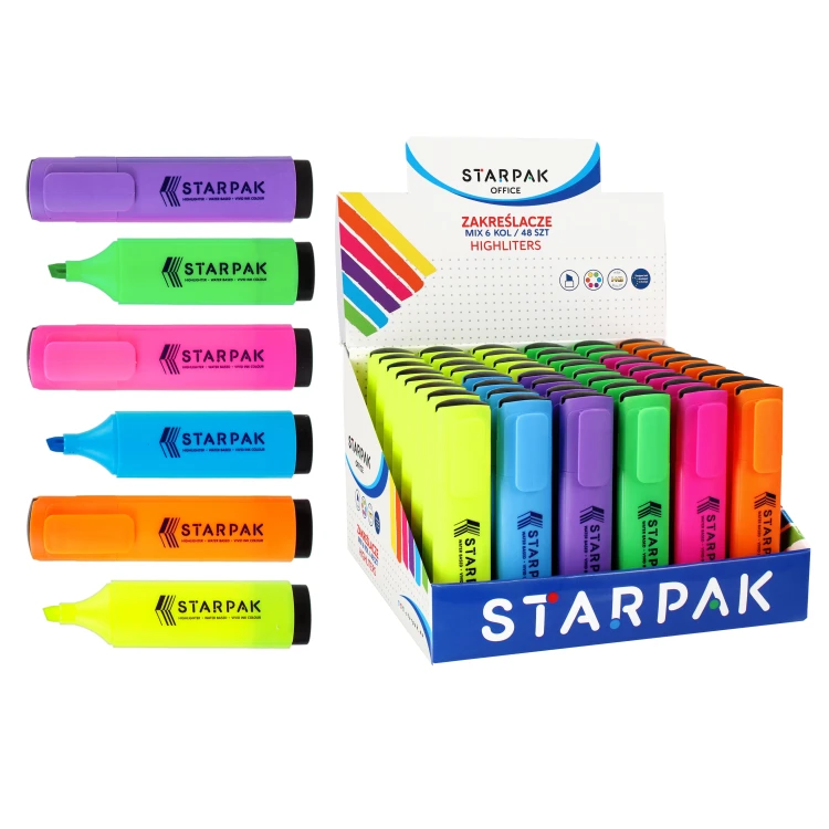 Zakreślacz 6 kolorów mix display A 48  STARPAK 421225 – zdjęcie 2