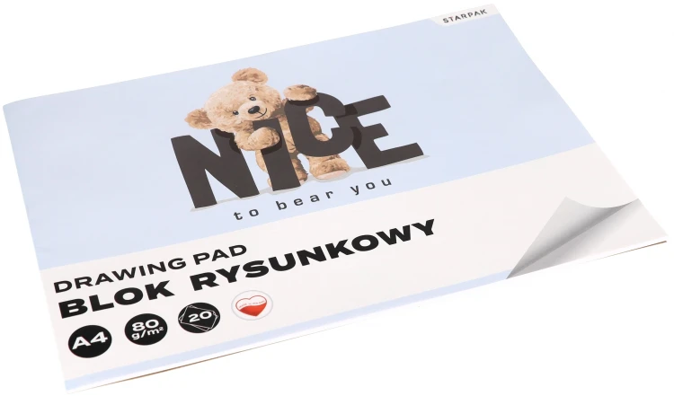 Blok rysunkowy A4/20k biały Miś A 10 STARPAK 588811 – zdjęcie 2