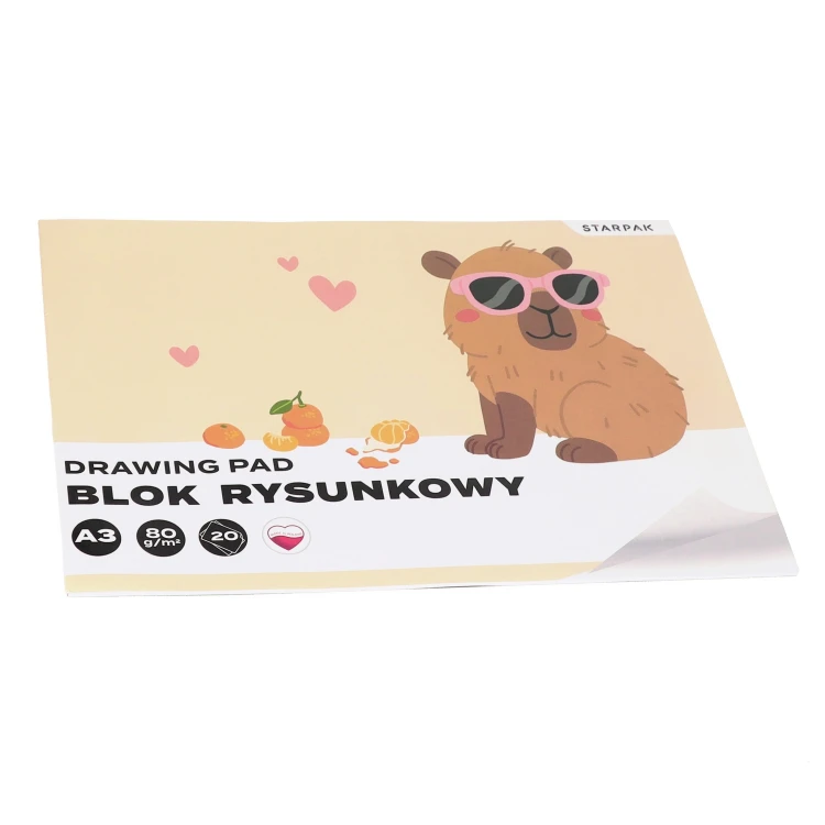 Blok rysunkowy A3/20k biały A 10 STARPAK 589015 – zdjęcie 3