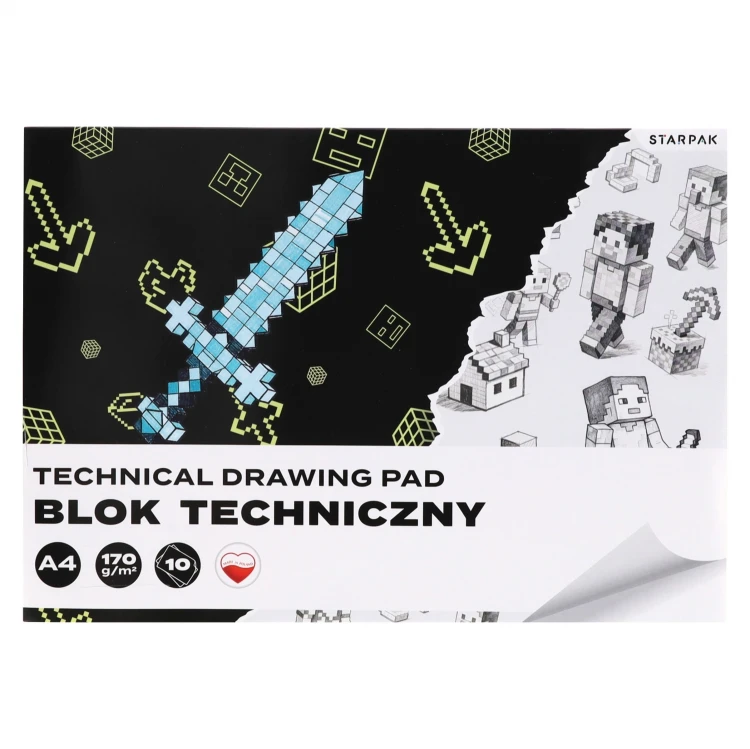 Blok techniczny A4/10k biały Pixel A 10 STARPAK 588813 – zdjęcie 3