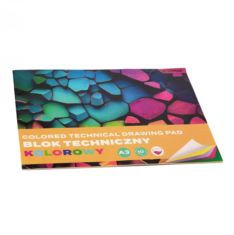 Blok techniczny A3/10k kolorowy A 10 STARPAK 589541 – zdjęcie 4