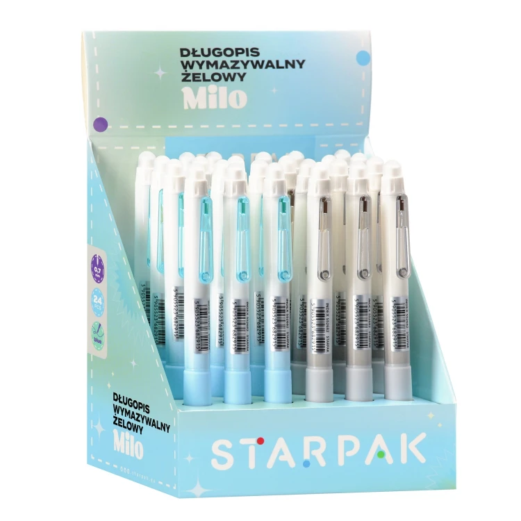 Długopis ścieralny automatyczny 0.7 Milo display A 24 STARPAK 552682 – zdjęcie 3