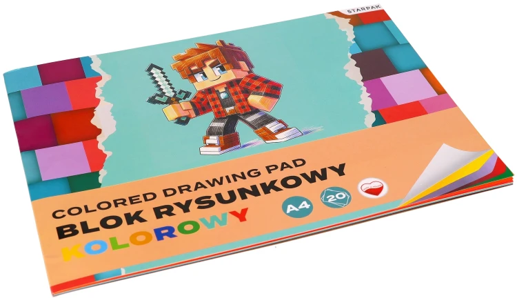 Blok rysunkowy A4/20k kolorowy Pixel A 10 STARPAK 587746 – zdjęcie 2