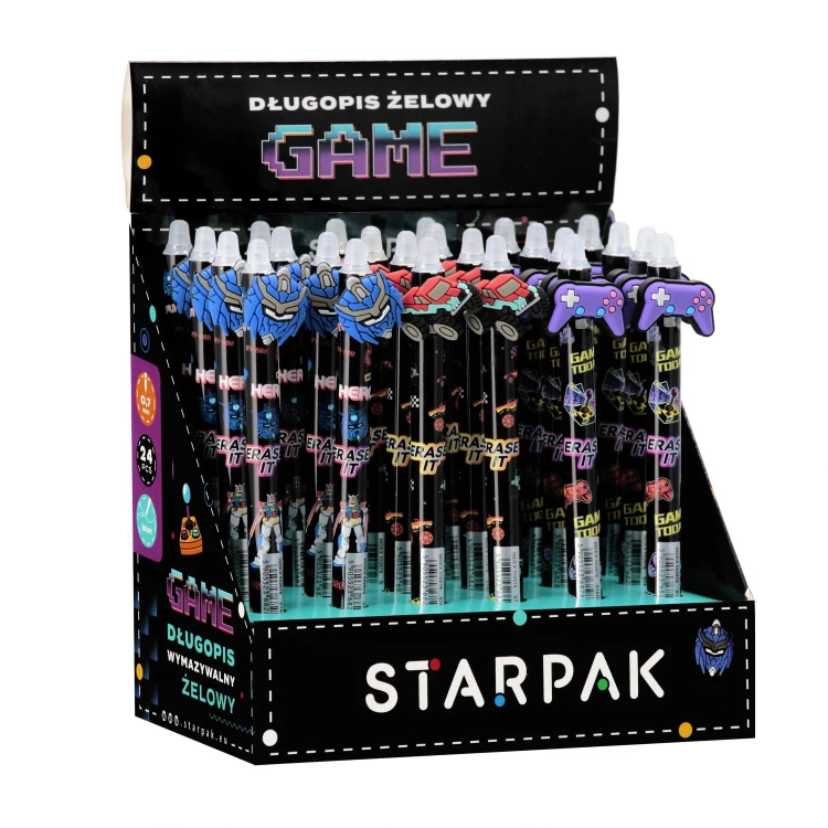 Długopis ścieralny automatyczny 0.7 Game display A 24 STARPAK 552678 – zdjęcie 3