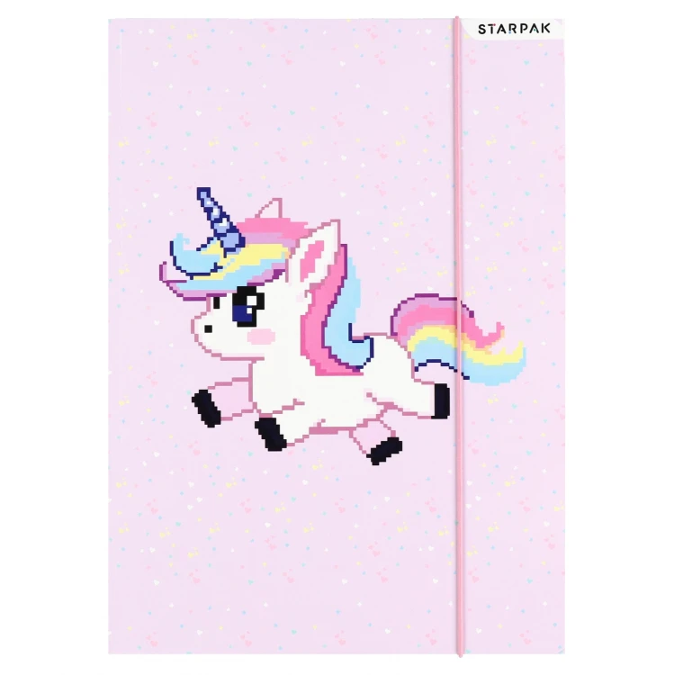 Teczka z gumką A4 Pixel Unicorn mix STARPAK 583299 – zdjęcie 2
