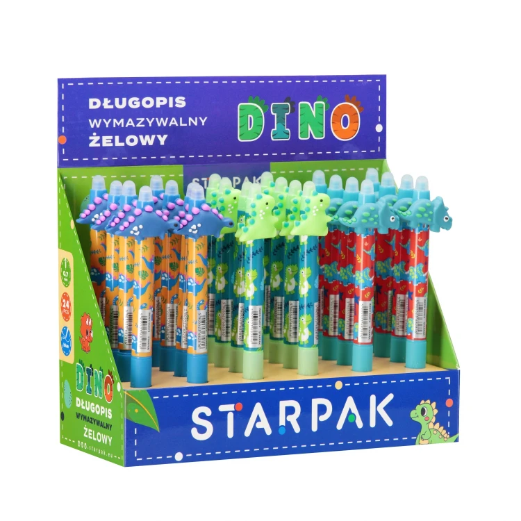 Długopis ścieralny automatyczny 0.7 Dino display A 24 STARPAK 552674 – zdjęcie 5