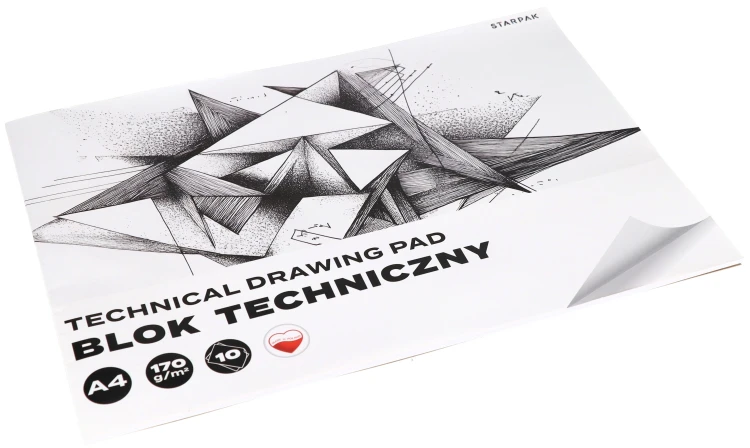 Blok techniczny A4/10k biały Starpak1 A 10 STARPAK 587755 – zdjęcie 2