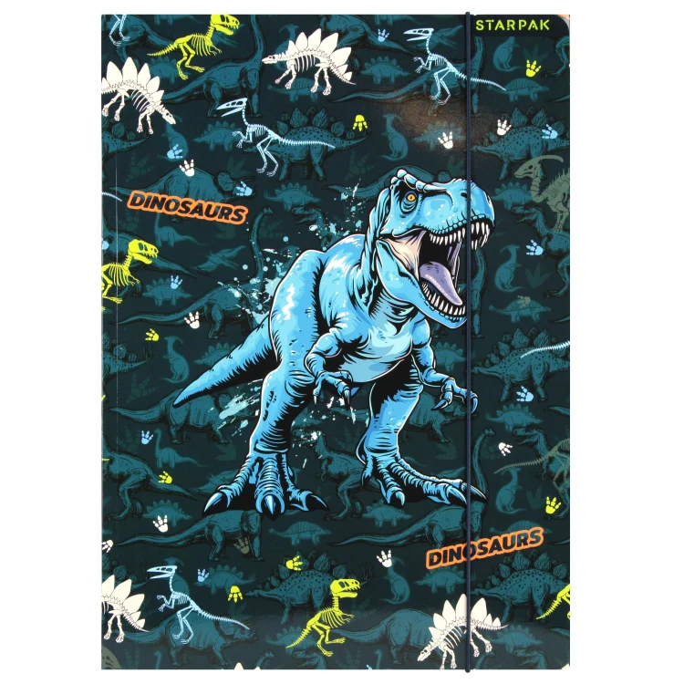 Teczka z gumką A4 Dino Glow STARPAK 559701 – zdjęcie 2