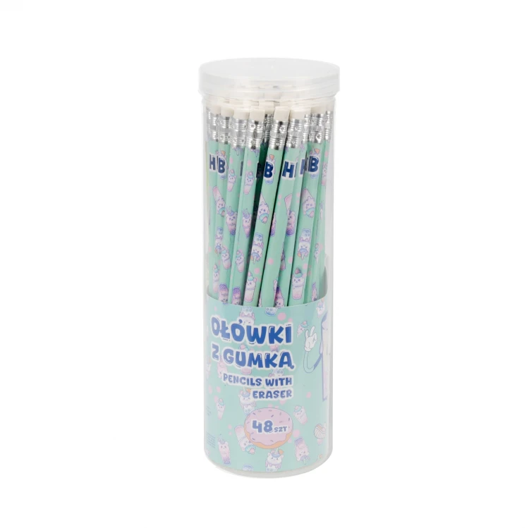 Ołówek z gumką HB Bubble Tea tuba A 48  STARPAK  559680 – zdjęcie 3