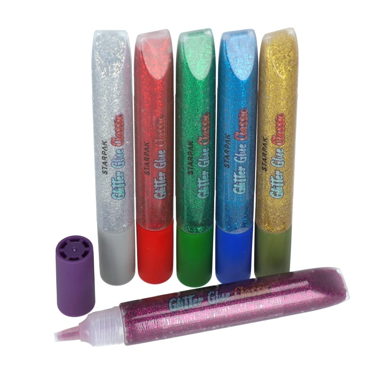 Klej brokatowy 10,5ml  6 kolorów STARPAK 578418 – zdjęcie 3