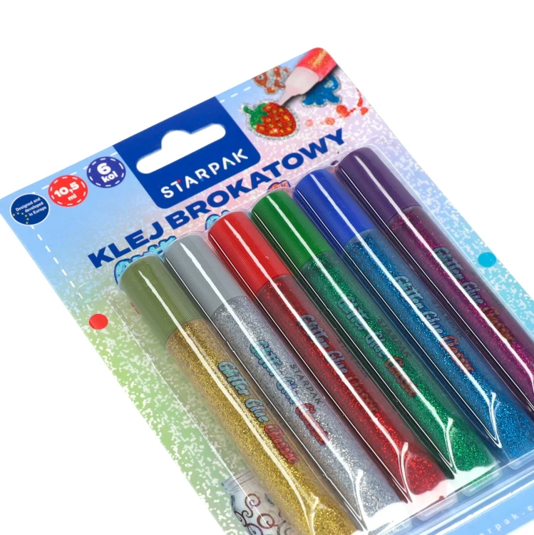 Klej brokatowy 10,5ml  6 kolorów STARPAK 578418 – zdjęcie 5