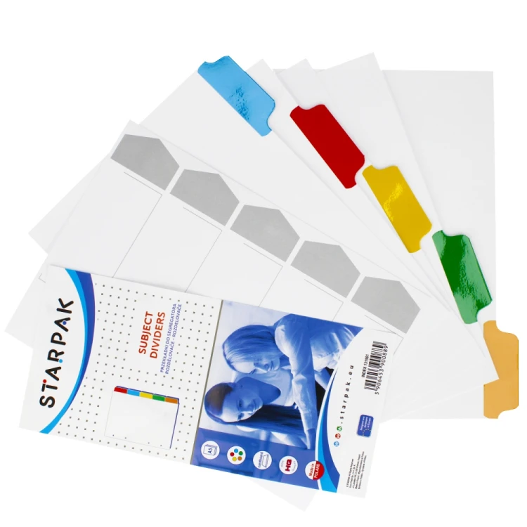 Przekładki A5 kartonowe 5 kolorów STARPAK 131561 – zdjęcie 4