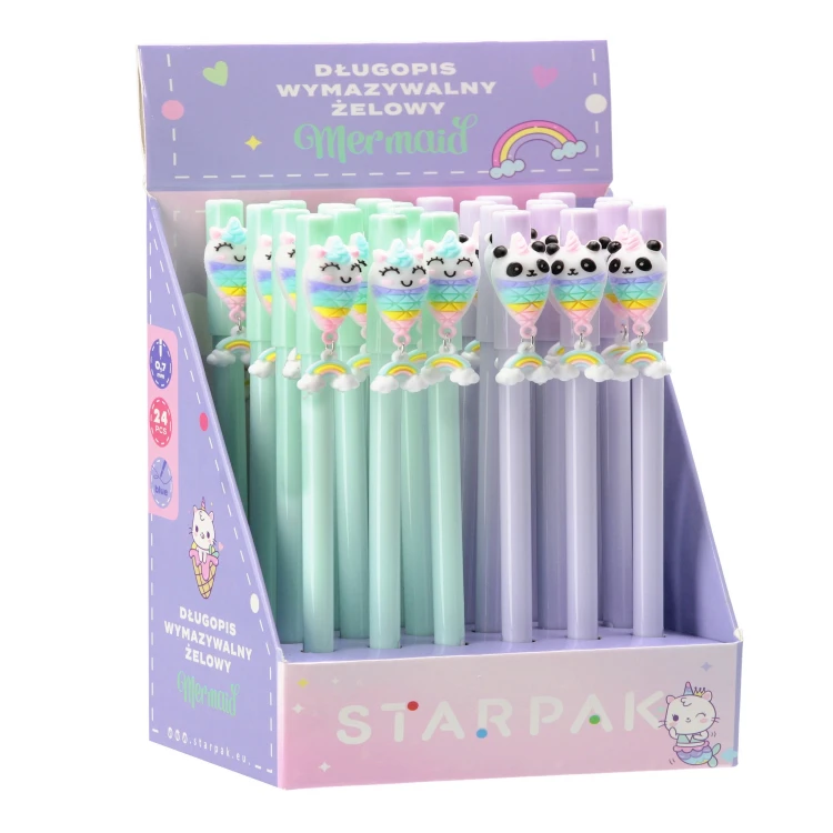 Długopis ścieralny zamykany 0.7 Mermaid display A 24 STARPAK 552685 – zdjęcie 3