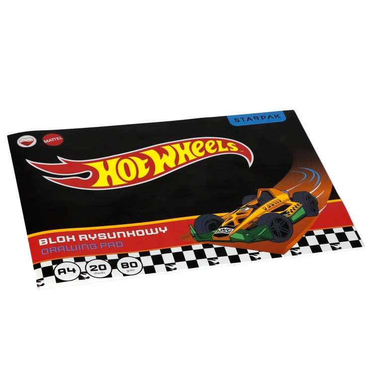 Blok rysunkowy A4/20K biały Hot Wheels A 20 STARPAK 588610 – zdjęcie 3