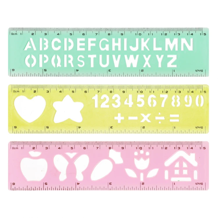 Linijka plastikowa 15 cm szablon STARPAK 578289 – zdjęcie 2