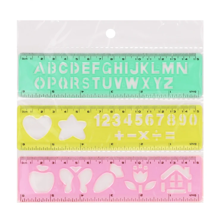 Linijka plastikowa 15 cm szablon STARPAK 578289 – zdjęcie 3