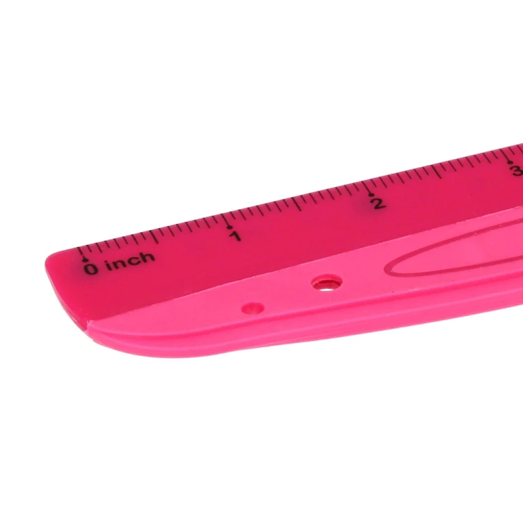 Linijka plastikowa 15cm czerwona/różowa STARPAK 470969 – zdjęcie 4