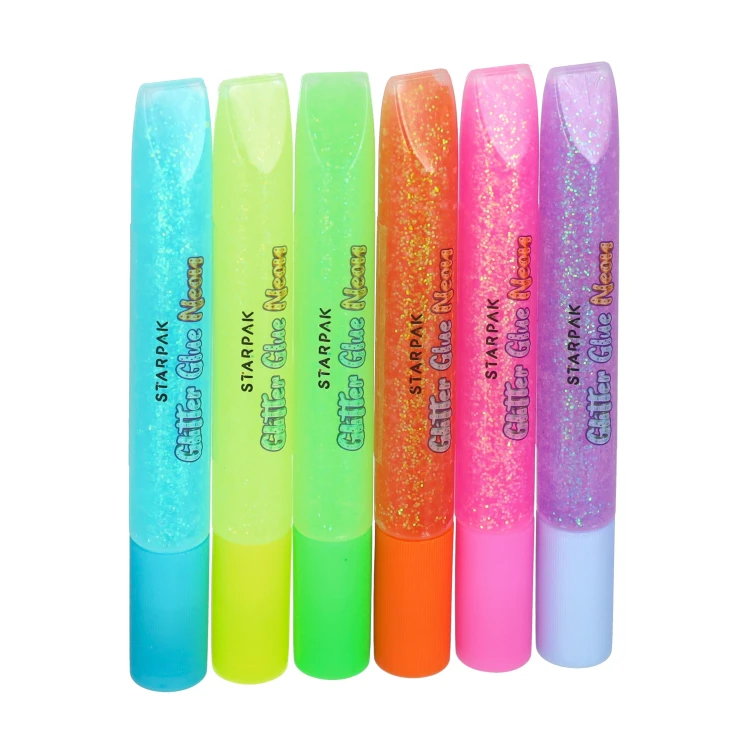 Klej brokatowy 10,5ml 6 kolorów neon STARPAK 578419 – zdjęcie 2