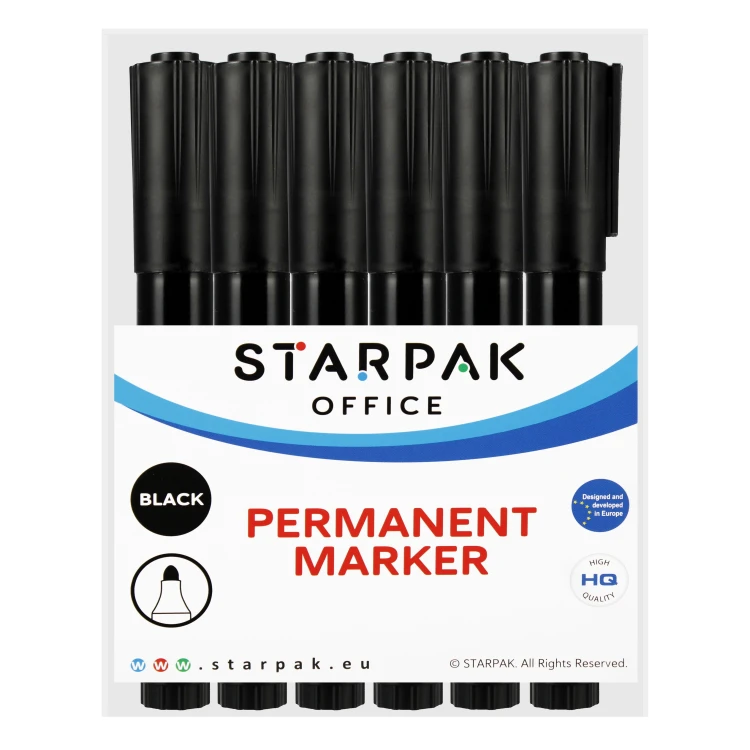 Marker permanentny okrągły czarny A 12 STARPAK 524583 – zdjęcie 2