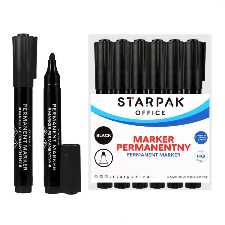 Marker permanentny okrągły czarny A 12 STARPAK 524583 – zdjęcie 3