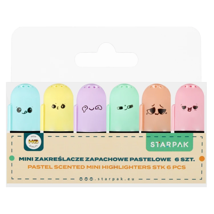 Zakreślacz mini zapachowy pastelowy 6 kolorów STARPAK 518460 – zdjęcie 2