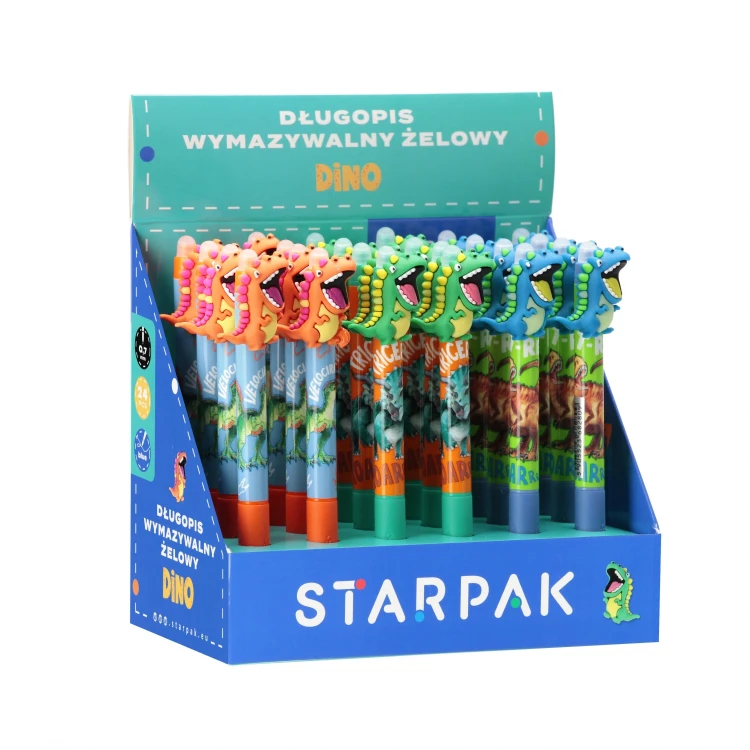 Długopis ścieralny automatyczny 0.7 Dino1 display A 24 STARPAK 552673 – zdjęcie 3