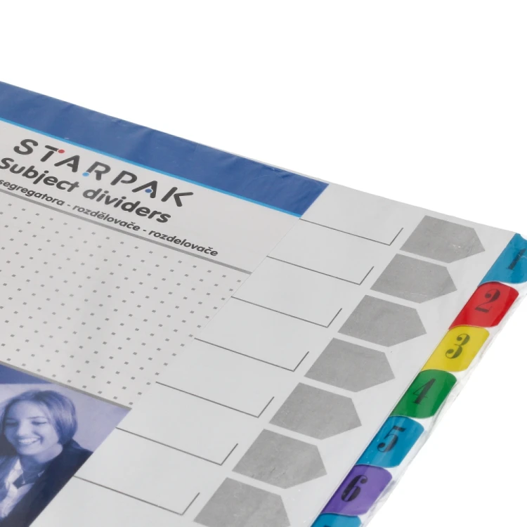 Przekładki  A4 kartonowe 1-12 numeryczne STARPAK 131565 – zdjęcie 2