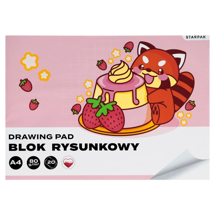 Blok rysunkowy A4/20K biały Kawaii 4 wzory A 10 STARPAK 592247 – zdjęcie 2