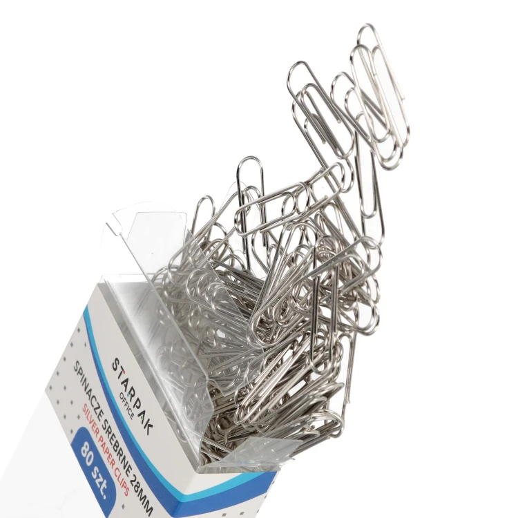 Spinacz metalowy srebrny 80szt etui  STARPAK 563702 – zdjęcie 3