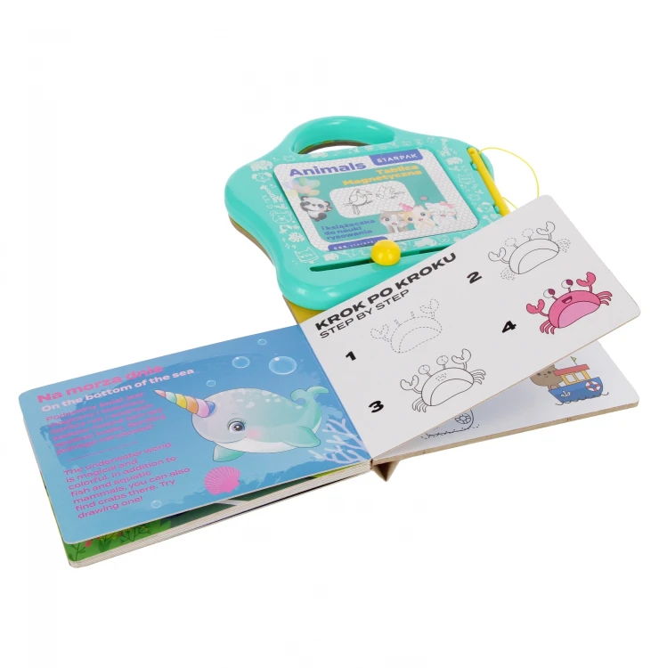 Tablica magnetyczna z  książeczka do nauki rysunków Animals STARPAK 552502 – zdjęcie 2