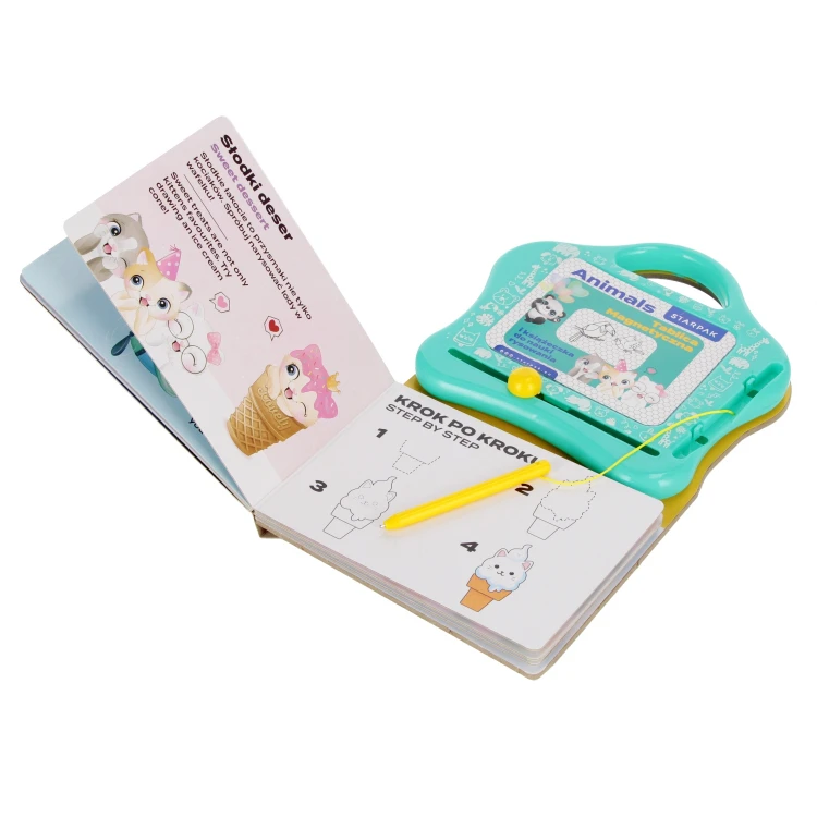 Tablica magnetyczna z  książeczka do nauki rysunków Animals STARPAK 552502 – zdjęcie 4