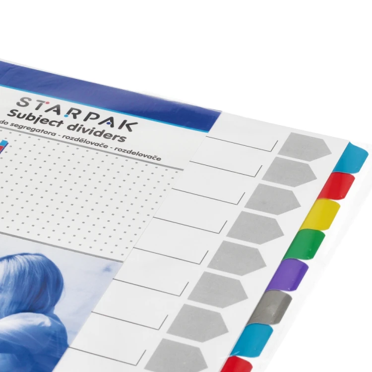 Przekładki A4 kartonowe 12 kolorów STARPAK 131563 – zdjęcie 2