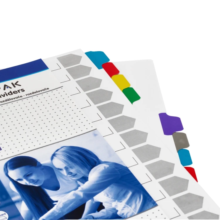Przekładki A4 kartonowe 12 kolorów STARPAK 131563 – zdjęcie 4