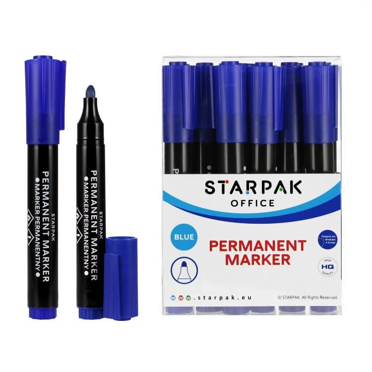 Marker permanentny okrągły niebieski A 12 STARPAK 524586 – zdjęcie 3