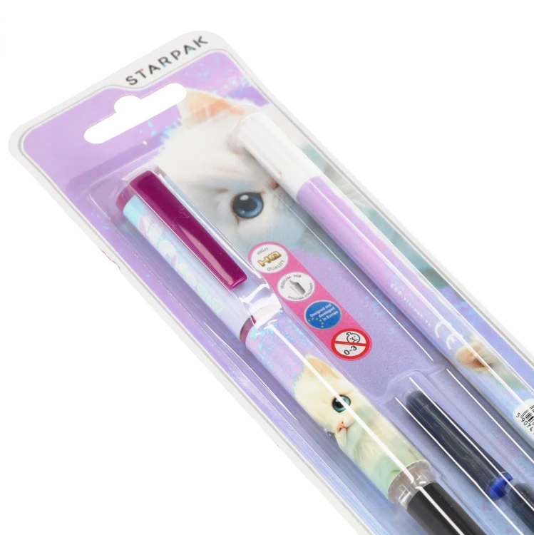 Pióro wieczne z nabojami i wymazywaczem Kitty STARPAK 583518 – zdjęcie 6