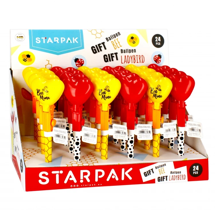 Długopis zamykany Gift Pszczoła/Biedronka display A 24 STARPAK 491316 – zdjęcie 6