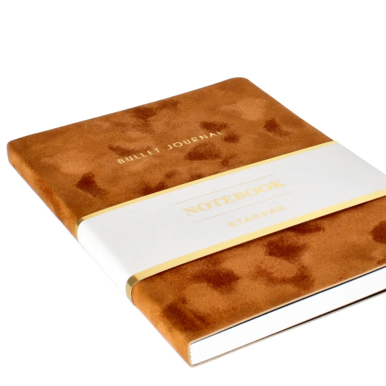 Notes A5 karmelowy zamszowy 80 kartek STARPAK 452850 – zdjęcie 2