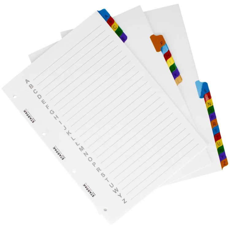 Przekładki A4 kartonowe A-Z alfabetyczne STARPAK 313564 – zdjęcie 2