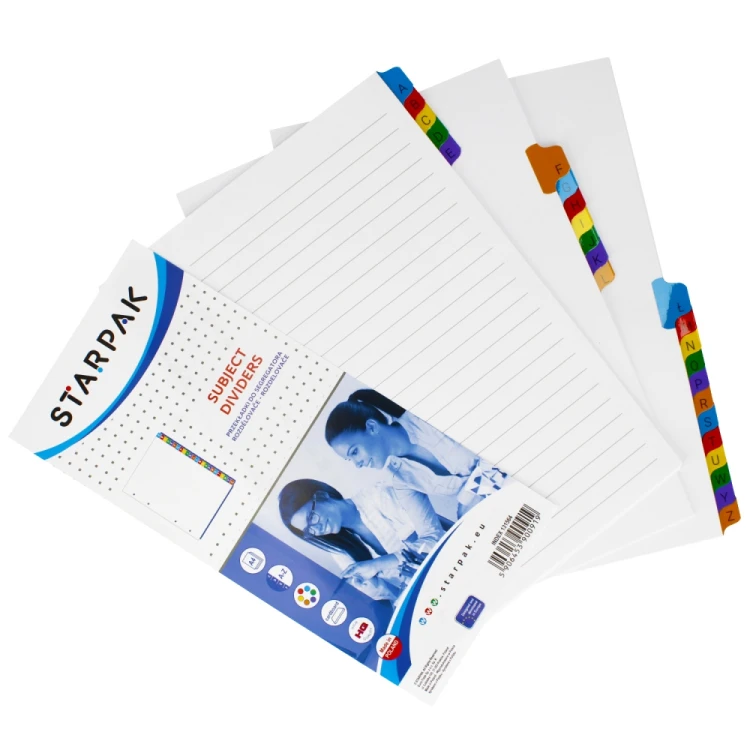 Przekładki A4 kartonowe A-Z alfabetyczne STARPAK 313564 – zdjęcie 3