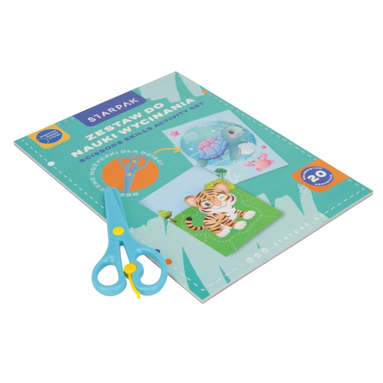 Zestaw kreatywny do nauki wycinania A4 z nożyczkami Animals  STARPAK 552509 – zdjęcie 4