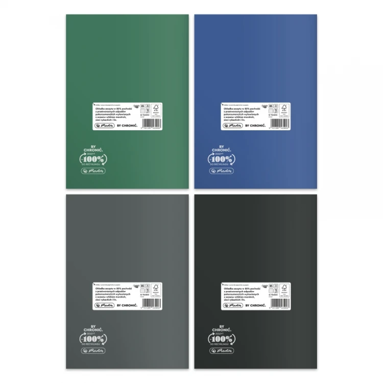 Zeszyt B5/60k kratka Eco Ocean oprawa PP A 5 HERLITZ 400198133 – zdjęcie 2