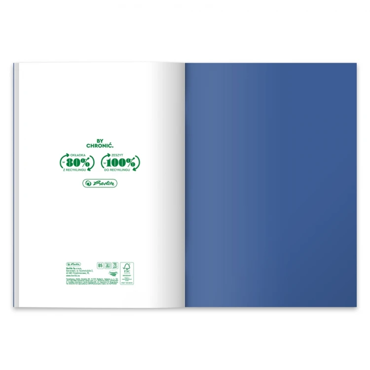 Zeszyt B5/60k kratka Eco Ocean oprawa PP A 5 HERLITZ 400198133 – zdjęcie 5
