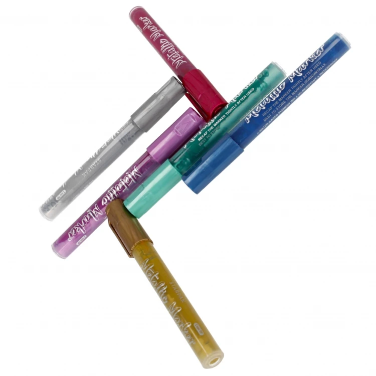 Marker metaliczny okrągły 6 kolorów STARPAK 497712 – zdjęcie 3