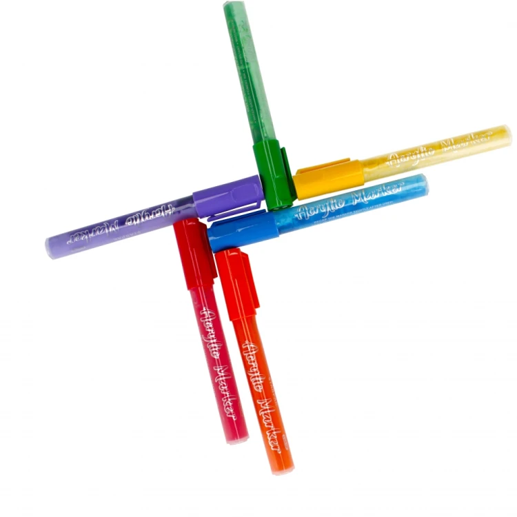 Marker akrylowy okrągły 6 kolorów STARPAK 497710 – zdjęcie 2