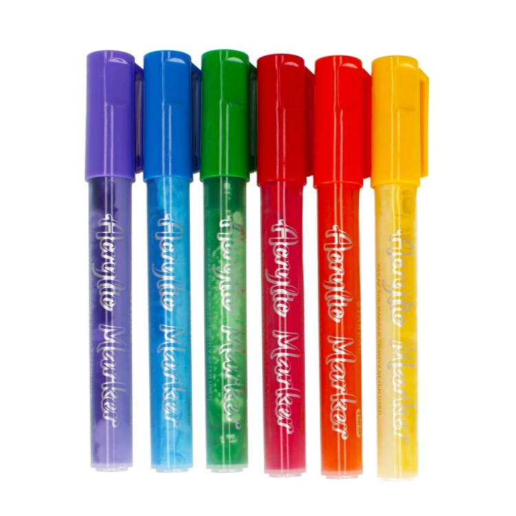 Marker akrylowy okrągły 6 kolorów STARPAK 497710 – zdjęcie 3