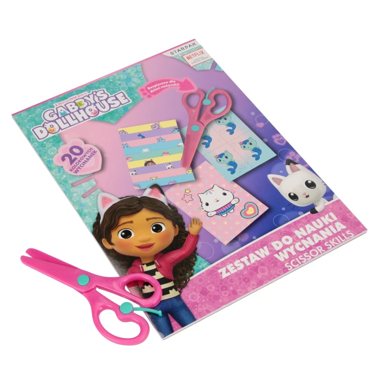 Zestaw kreatywny do nauki wycinania A4 z nożyczkami Gabby s Dollhouse STARPAK 552507 – zdjęcie 4