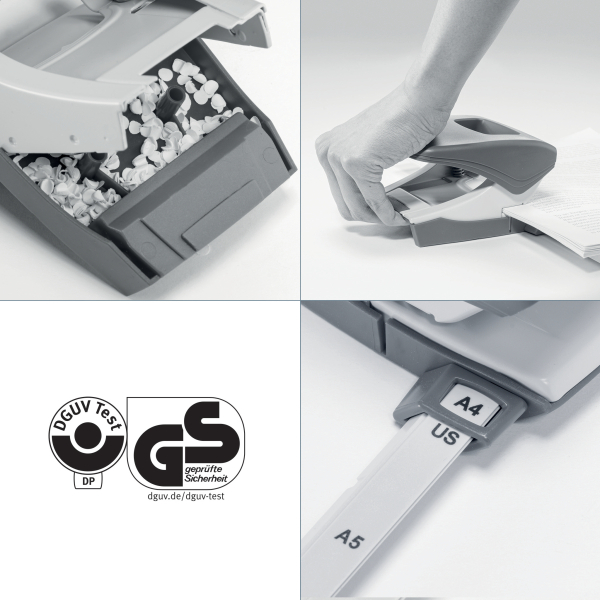 Dziurkacz duży metalowy WOW, czarny, 10 lat gwarancji, 30 kartek LEITZ 50081095 – zdjęcie 4